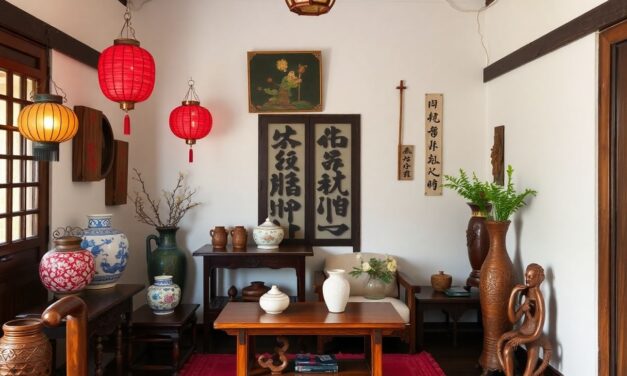 Des articles de Chine dans la déco de notre gite
